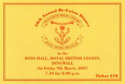 1d036f21-0db8-4444-97f7-f0aa54007d47.jpg; 4250.02; Seaforth Highlanders, 58th Annual Re-union Dinner; ticket