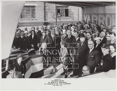 9fadbfaf-4bde-4ea9-9e8b-adf2f2e2ce24.jpg; 9965; Launch of 'Maureen Mhor' yacht; photograph