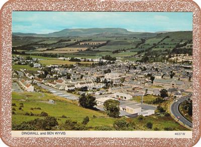 fe18809b-c0d8-4b22-950c-9973b08cbbe8.jpg; 3308.02; Dingwall and Ben Wyvis; postcard