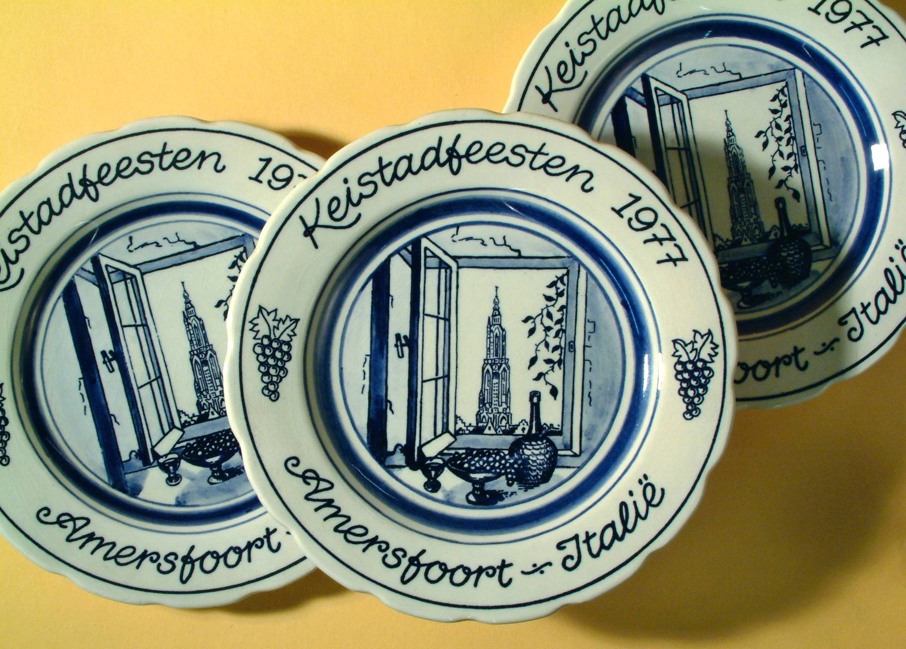 Herinneringsbord Keistadfeesten Amersfoort 1977, gast Italiâ€°