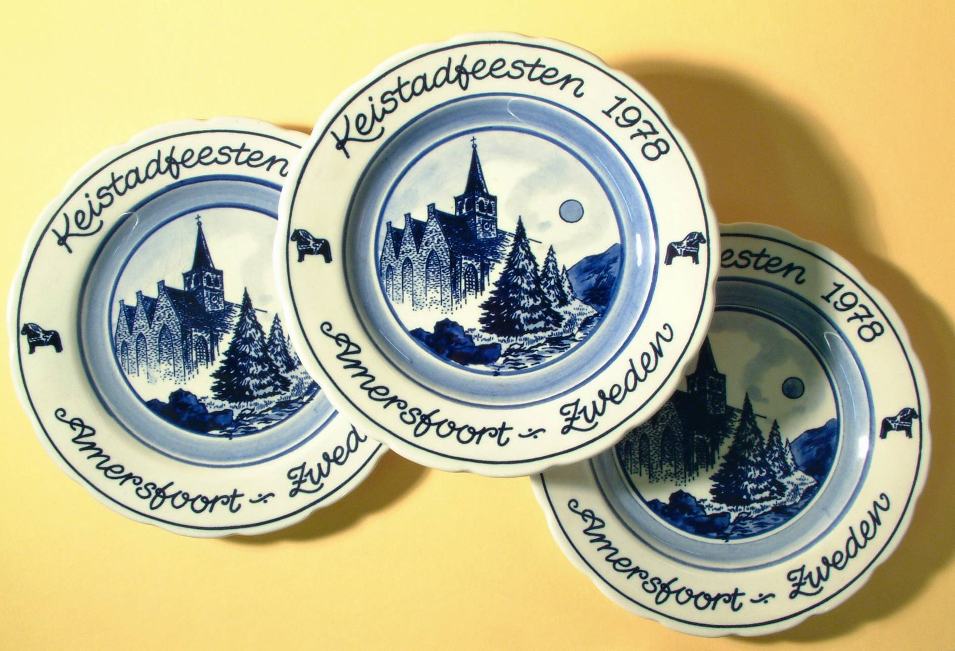 Herinneringsbord Keistadfeesten Amersfoort 1978, gast Zweden