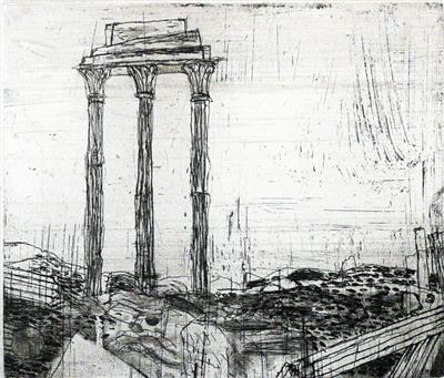 2008.102_crop.jpg; 2008.102; Tempio dei Castori; Etching