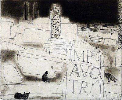 2008.103_crop.jpg; 2008.103; The Forum, Rome; Etching