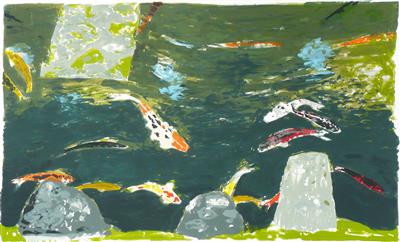 2008.111_crop.jpg; 2008.111; Koi Carp, Chion-In; Screenprint