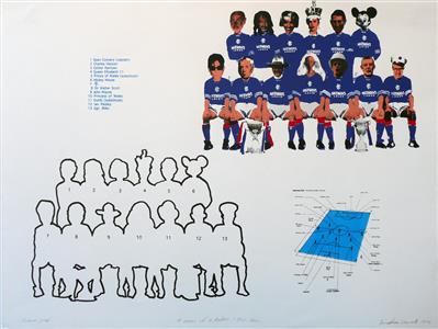 2008.192_crop.jpg; 2008.192; A Game of 2 Halves - The Huns; Screenprint