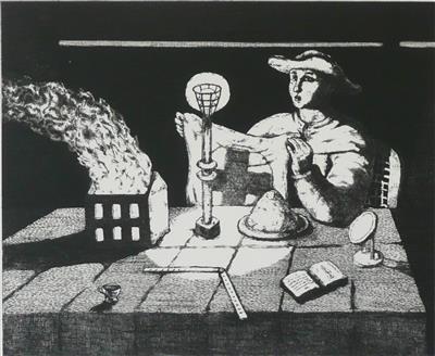 2008.240_crop.jpg; 2008.240; The Pursuit of Wisdom; Etching