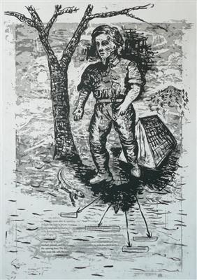 2008.313_crop.jpg; 2008.313; Natural Follies at Bee Junction; Etching