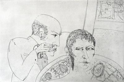 2008.32_crop.jpg; 2008.32; The Whisper; Etching