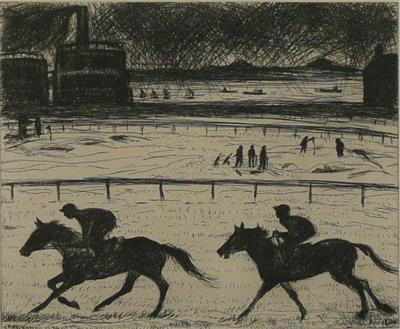 2008.330_crop.jpg; 2008.330.2; Musselburgh Race Course; Etching