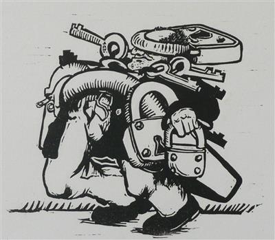 2008.406_crop.jpg; 2008.406; A Big Investor; Linocut