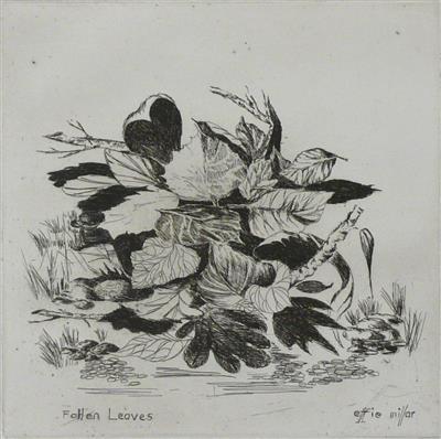 2008.418_crop.jpg; 2008.418; Fallen Leaves; Etching