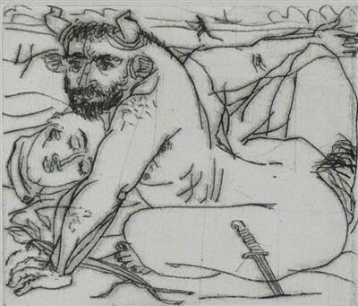2008.430_crop.jpg; 2008.430; Untitled (Minotaur); Drypoint