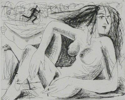 2008.431_crop.jpg; 2008.431; Untitled (Reclining Nude); Drypoint