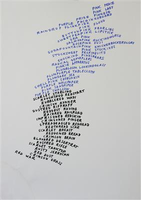 2008.436.6_crop.jpg; 2008.436.6; Pink Peace - Red War; Screenprint