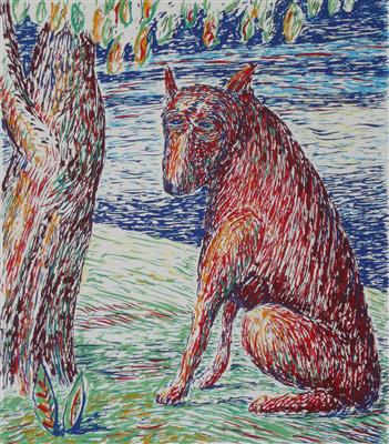 2008.448_crop.jpg; 2008.448; Portrait of a Small Dog; Screenprint