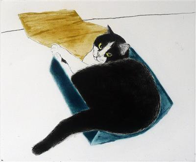 2008.50.3_crop.jpg; 2008.50.3; Fred in a Box; Etching