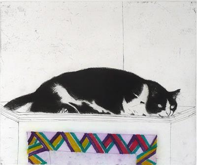 2008.50.5_crop.jpg; 2008.50.5; Fred on top of the Cupboard; Etching