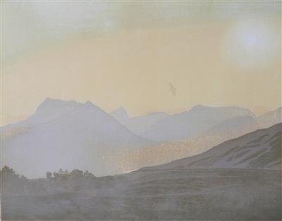 2008.503_crop.jpg; 2008.503; Ben More Coigach from the East; Linocut