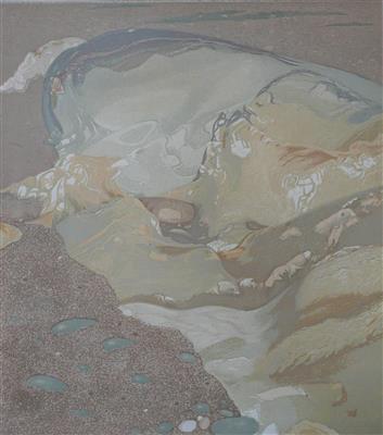 2008.509_crop.jpg; 2008.509; Wave Sculpture - Kintyre; Linocut