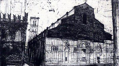 2008.55_crop.jpg; 2008.55; Basilica San Petronio, Bologna; Etching