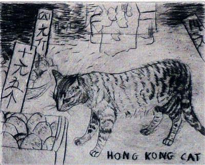 2008.63_crop.jpg; 2008.63; Hong Kong Cat; Drypoint