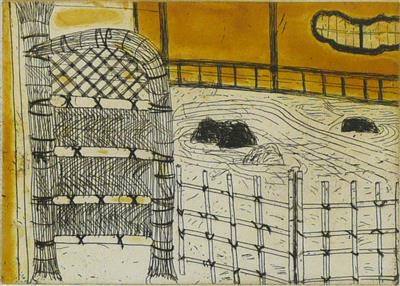 2008.71_crop.jpg; 2008.71; Japanese Garden, Kyoto; Etching