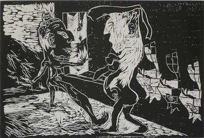 2008.744_crop.jpg; 2008.744; The Temptation of Faust; Woodcut