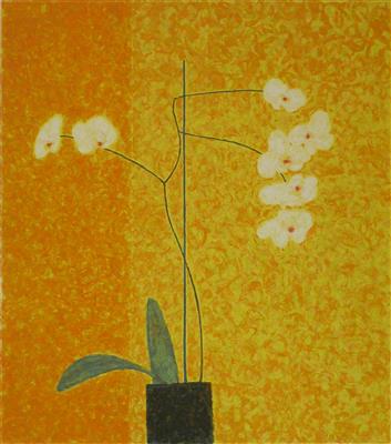 2008.792_crop.jpg; 2008.792; Moth Orchid; Screenprint