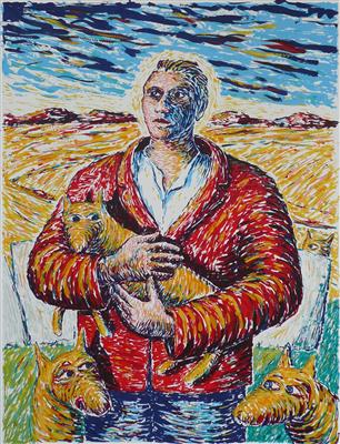 2008.796_crop.jpg; 2008.796; The Quiet Shepherd; Screenprint