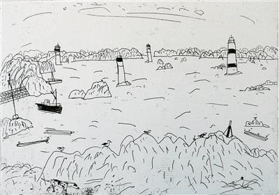 2008.80_crop.jpg; 2008.80; Loguivy de la Mer, Brittany; Etching