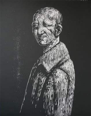 2008.886_crop.jpg; 2008.886; Suspicious Boy; Woodcut