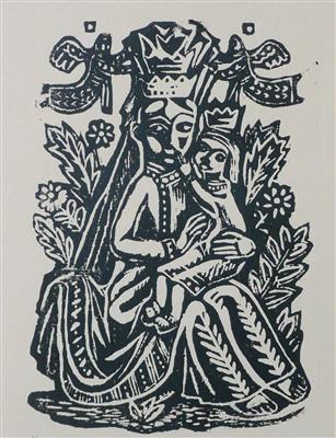 2009.58_crop.jpg; 2009.58; Madonna of the Fields II; Woodcut