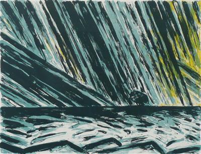 2009.92.9_crop.jpg; 2009.92.9; Bass Rock, Evening Storm; Lithograph
