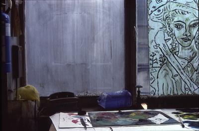 2010.141_crop.jpg; 2010.141; Slide: Glasgow Print Studio workshop, Ingram Street; Photographic slide