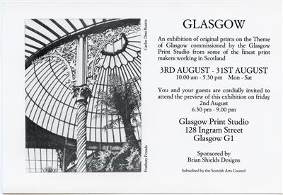 2010.168_crop.jpg; 2010.168; Invite Card: Glasgow (1985); Invite Card
