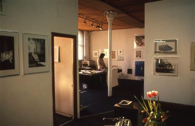 2010.97_crop.jpg; 2010.97; Slide: Interior of Glasgow Print Studio, Ingram Street; Photographic slide