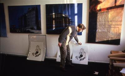 2010.98_crop.jpg; 2010.98; Slide: Interior of Glasgow Print Studio, Ingram Street; Photographic slide