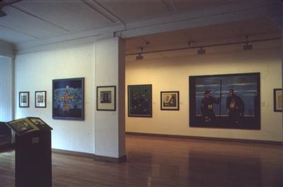 2011.10_crop.jpg; 2011.10; Slide: Joseph Davie exhibition at Glasgow Print Studio, 1991; Photographic slide