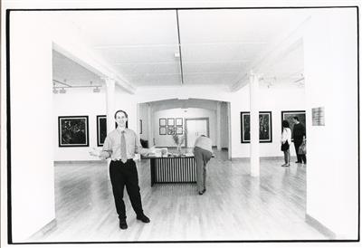 2011.254.1_crop.jpg; 2011.254.1; Photograph: Glasgow Print Studio's Gallery - King Street (1988); Black and white photograph