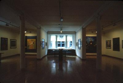 2011.8_crop.jpg; 2011.8; Slide: Joseph Davie exhibition at Glasgow Print Studio, 1991; Photographic slide