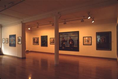2011.9_crop.jpg; 2011.9; Slide: Joseph Davie exhibition at Glasgow Print Studio, 1991; Photographic slide