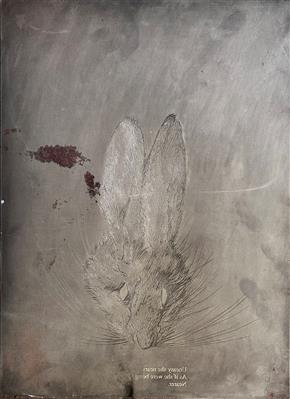 3672164c-5f3e-4f7a-a4c7-eeaa4697d601.jpg; 2026.18; Plate for unpublished Ken Currie work, rabbit; Etching