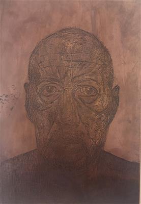 4453a321-0518-4e4c-9360-ff6ad7dbb33b.jpg; 2026.3; Plate for Ken Currie, 'Self Portrait as an Etching'; Etching