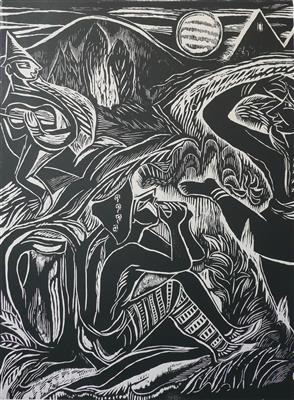 62f4c40e-c39b-41bd-b741-0f059c9c57d0.jpg; 2008.913.1; The Village Party; Woodcut