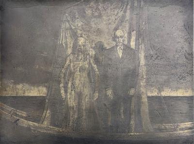 6fcbf75f-972b-4efd-a5c7-20e6bee61157.jpg; 2026.25; Plate for Ken Currie, 'Wedding'; Etching