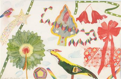 ecd603a8-6a32-49de-b6a5-2e82c1235a9c.jpg; 2009.30; Still Life with Star and Bird; Greetings Card