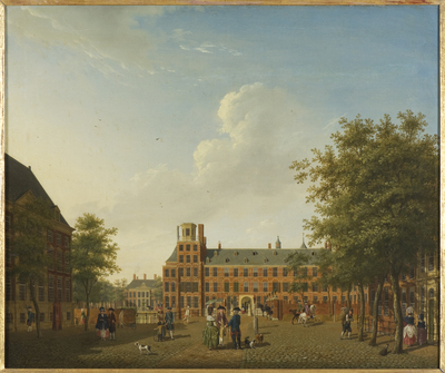 0000-0017-SCH.jpg; 0000-0017-SCH; Het Buitenhof gezien naar het Stadhouderlijk Kwartier.; schilderingen