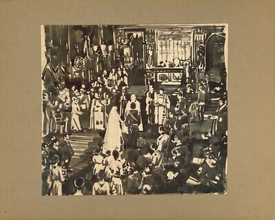 0000-0110-SCH.jpg; 0000-0110-SCH; schilderij van een Koninklijke trouwerij; schilderingen