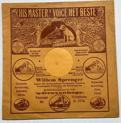 0000-0138-HHI.jpg; 0000-0138-HHI; platenhoes van N.V. Willem Sprenger's ''His Master's Voice'';