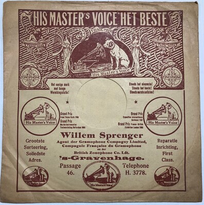 0000-0143-HHI.jpg; 0000-0143-HHI; platenhoes van N.V. Willem Sprenger's ''His Master's Voice'';